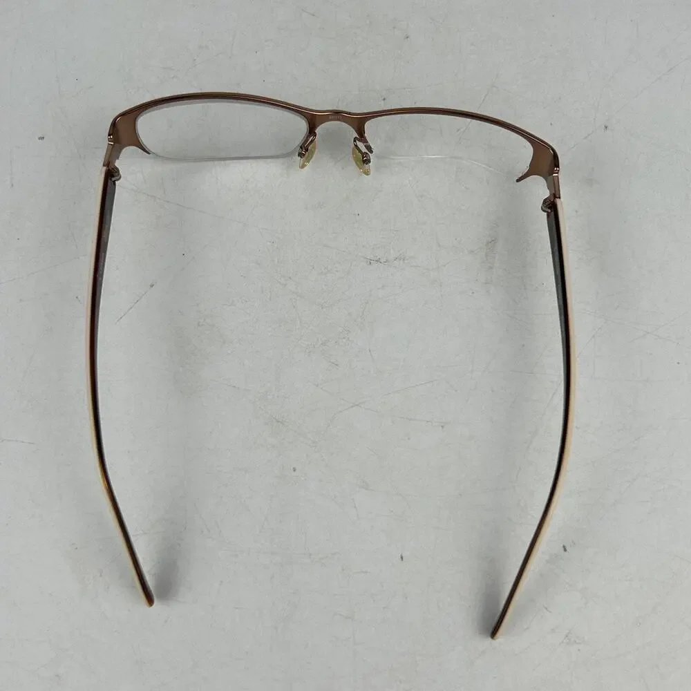 Cole Haan Ch900 Eyeglasses Topaz‎ Unisex Adult Brown Metal Half Rim 53-17-130mm